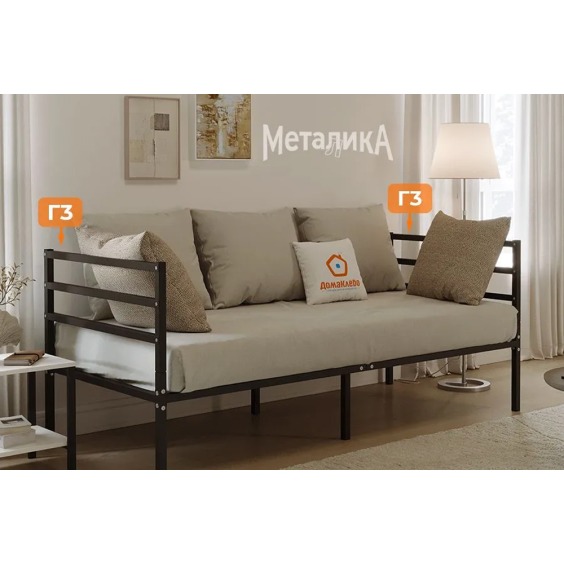 Основание база кровати Металика 80х190 см, Черный металл #7