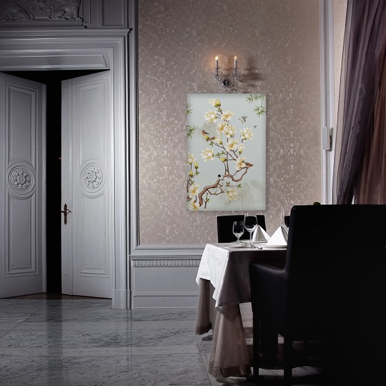 Картина на стену большая на холсте интерьерная "Птицы на ветке" размер 60х40 см #6