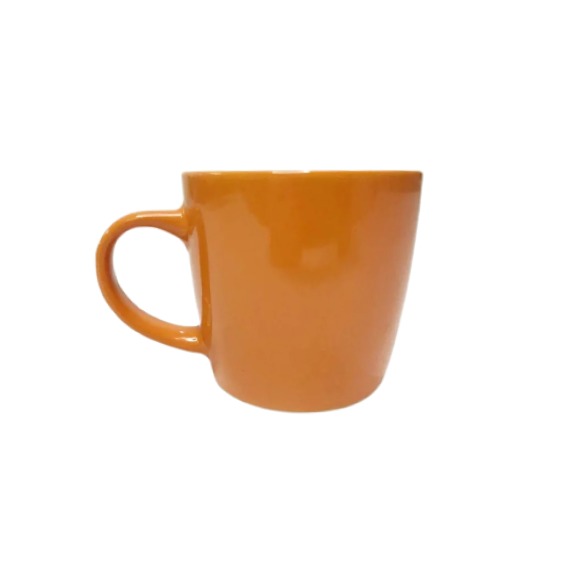 Кружка для чая керамическая глянцевая Smile 330мл, Оранжевый (6шт) #3