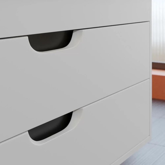 Тумба под раковину для ванной подвесная Uperwood Modul 95х44,4х55 см, белая/графит #12