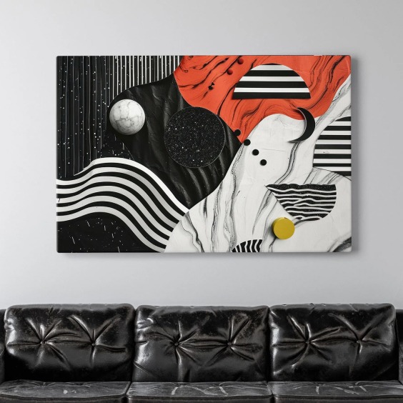 Интерьерная картина "Планеты" на холсте, большая, размер 80х115 см #1