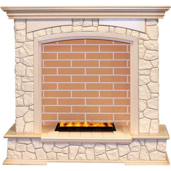 Каминокомплект Preston - Слоновая кость с патиной / Кирпич с очагом Cassette 400 LNH-INT PS (без дров) #1 Каминокомплект Preston - Слоновая кость с патиной / Кирпич с очагом Cassette 400 LNH-INT PS (без дров) #1