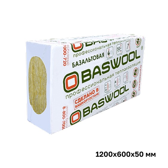 Утеплитель Baswool Руф Н-100 1200х600х50 мм, 6 шт. уп #1