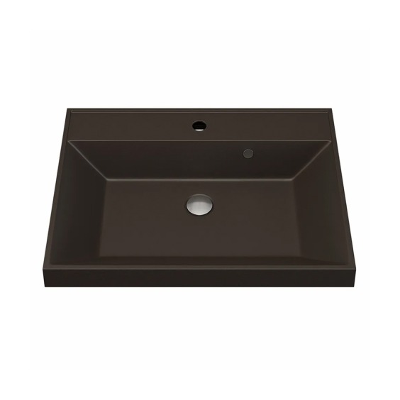 Раковина для ванной кварцевая Uperwood Classic Quartz 60х45х15 см, коричневая матовая, трюфель #1