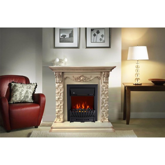 Каминокомплект Adriana - Cлоновая кость с очагом Aspen Gold #3