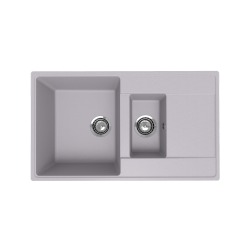 Мойка для кухни кварцевая Ulgran Quartz Prima 860-04, платина, 1,5 чаши