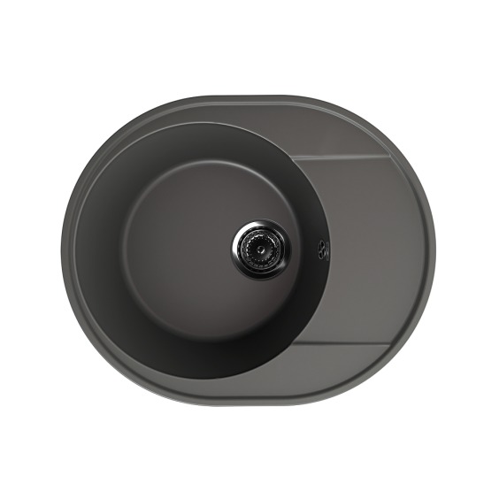 Мойка для кухни кварцевая Ulgran Quartz Nora 585-09, асфальт #1