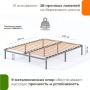 Полутораспальная кровать металлическая без спинки София, 120х200 см, Серый, ДомаКлёво