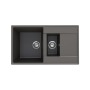 Мойка для кухни кварцевая Ulgran Quartz Prima 860-09, асфальт, 1,5 чаши