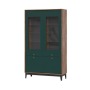 Brass шкаф-сервант ШКС-2, Каштан/Изумруд