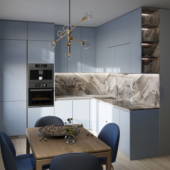 Фартук для кухни «Скиф» Паладина коричневая арт. 261, 4200 x 600 x 6 мм #2