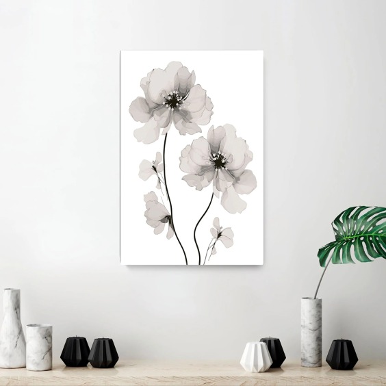 Интерьерная картина "Цветы классика" на холсте, большая, размер 80х50 см #2