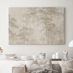 Интерьерная картина "Силуэт леса" на холсте, большая, размер 60х90 см