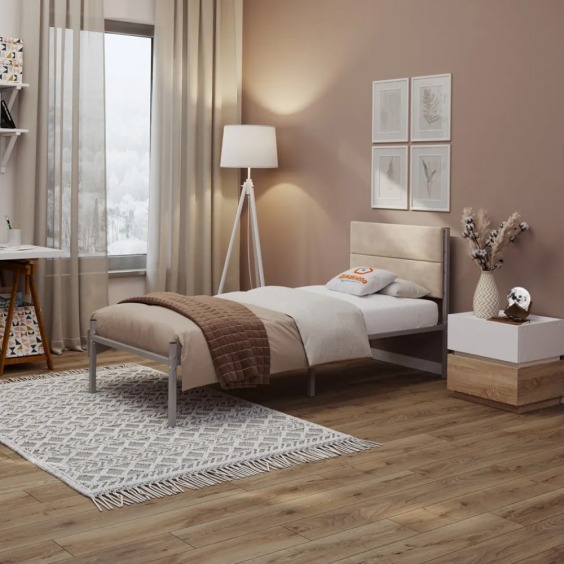 Комплект кровать Металика Б80Х190+Г4 Цвет Серый + 2 компл сп vel-RS-1-80 #3