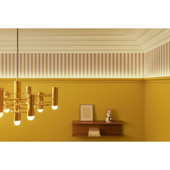 Плинтус потолочный для скрытого освещения C328 Orac Decor из полиуретана, 2000х90х68 мм #4