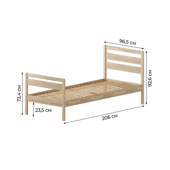 Комплект кровать Лето База 90x200+В3+Н3, без обработки #2