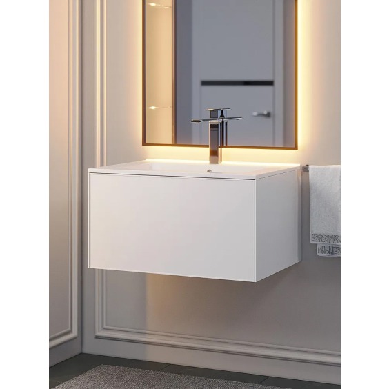 Тумба под раковину для ванной подвесная Uperwood Parma Premium 65х47х35 см, белая #4