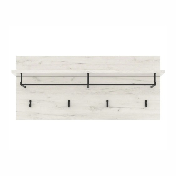 Вешалка Гретта 900 Крафт белый-Антрацит (прихожая) #2