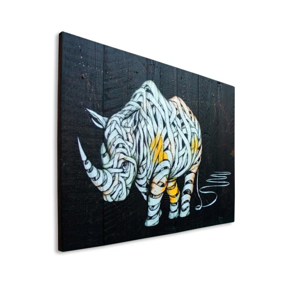 Картина "Носорог-мумия" 70х50 см #2