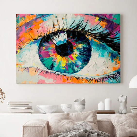 Картина на стену большая на холсте интерьерная "Око", размер 60х90 см #6