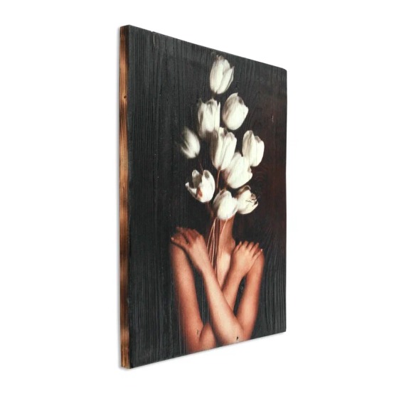 Картина "Девушка-тюльпаны" 30х40 см #2