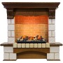 Каминокомплект Pierre Luxe - Дуб / Шампань (Высота 1035мм) с очагом Cassette 600 LNH-INT (с дровами)