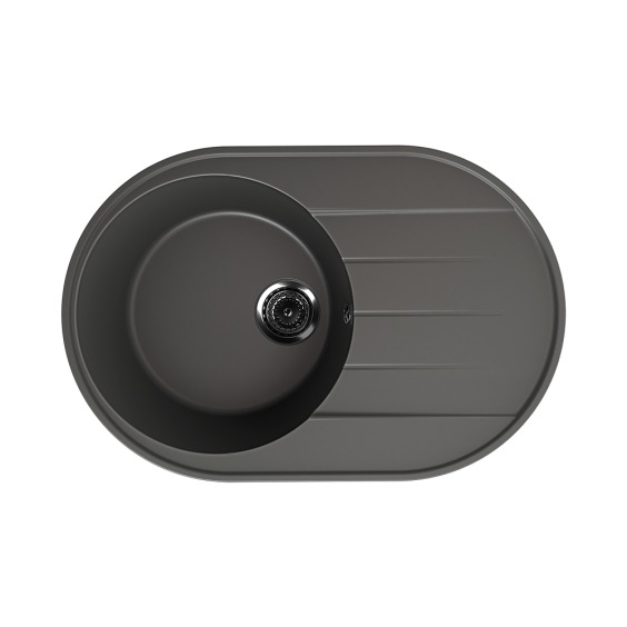 Мойка для кухни кварцевая Ulgran Quartz Nora 750-09, асфальт #1