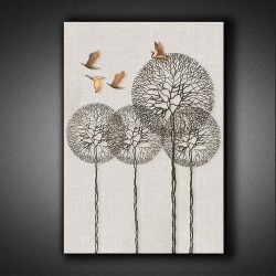 Картина на стену большая на холсте интерьерная "Одуванчики вертикальные", размер 45х30 см