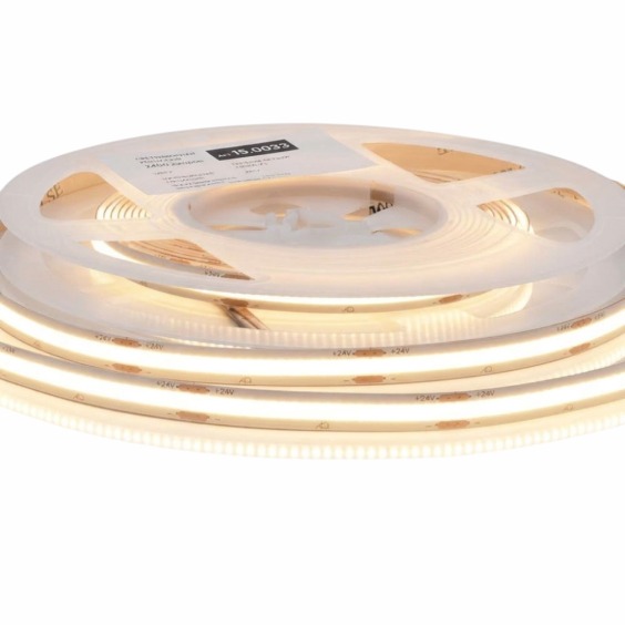 Лента светодиодная AQ Led-Line COB, 480 LED/м 24V 9,6W/м 5 мм IP20 Теплый белый (2800-3200 К), 5 м #1