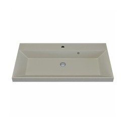 Раковина для ванной кварцевая Uperwood Classic Quartz 90х45х15 см, бежевая матовая, лён