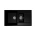 Мойка для кухни кварцевая Ulgran Quartz Prima 860-07, уголь, 1,5 чаши