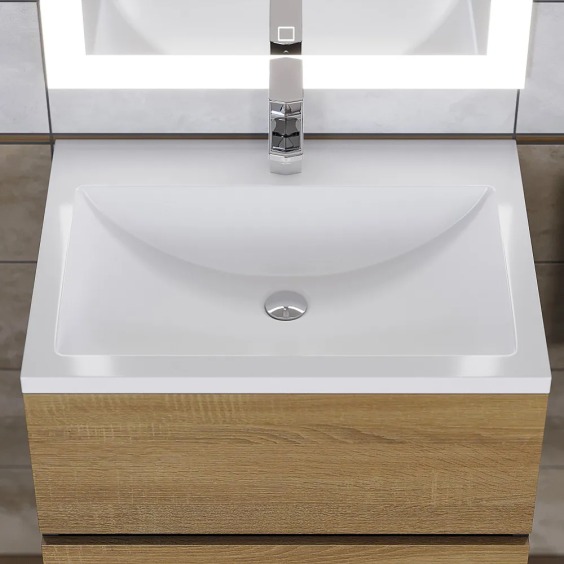 Раковина для ванной Uperwood Self 60х45х15 см, белая глянцевая #3