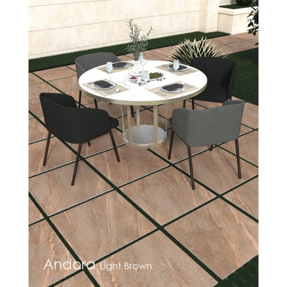 Утолщенный керамогранит Andora Light Brown, 600х600х20 мм #2