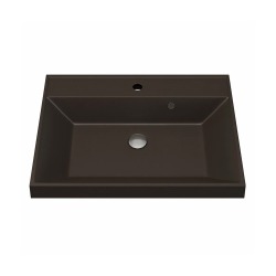 Раковина для ванной кварцевая Uperwood Classic Quartz 60х45х15 см, коричневая матовая, трюфель