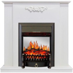 Каминокомплект Capri - Белое дерево делюкс с очагом Fobos FX M Black