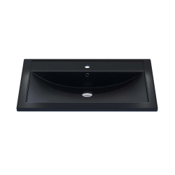 Раковина для ванной кварцевая Uperwood Foster Quartz 80х45,5х17,5 см, черная матовая, космос