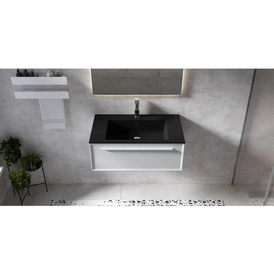 Раковина для ванной Uperwood Megan 80х48х16,5 см, черная матовая #5