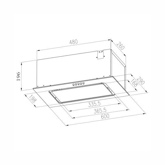 Meferi INBOX60GR Glass Ultra вытяжка кухонная серая #9