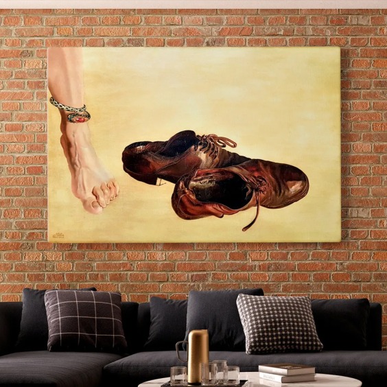 Картина на холсте "Первородный грех" в размере 60х90 см на стену, для интерьера, для дома, для комнаты, в спальню #1 Картина на холсте "Первородный грех" в размере 60х90 см на стену, для интерьера, для дома, для комнаты, в спальню #1