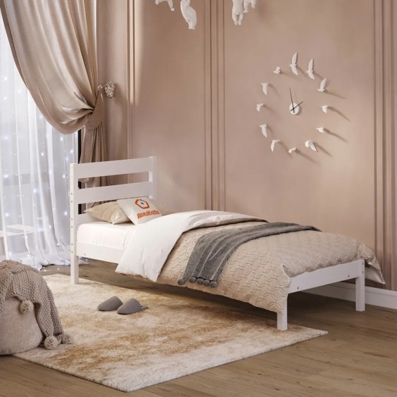 Кровать Мечта-7 80х200, обработка белый #3