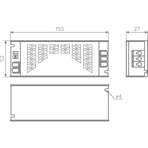 Блок питания AQ MAX 220V/24V IP20 100W #4