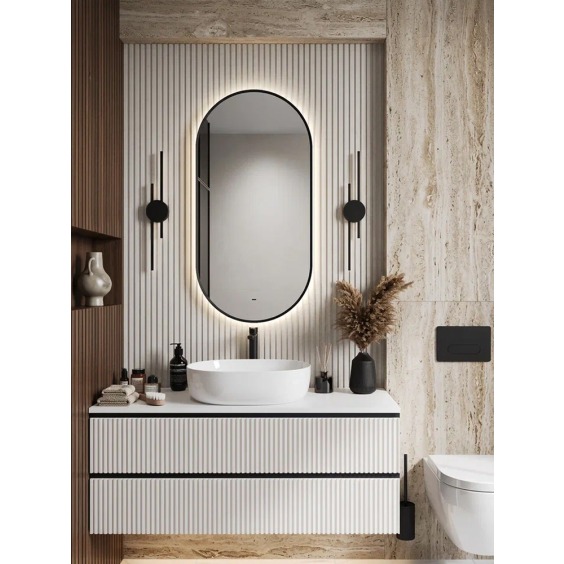 Зеркало для ванной Uperwood Next LED 50*100, бесконтактный сенсор, черное #2