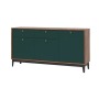 Brass комод КМ-1, Каштан/Изумруд