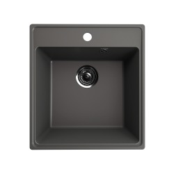 Кухонная мойка Ulgran Quartz Forte 460 квадратная-09 Асфальт