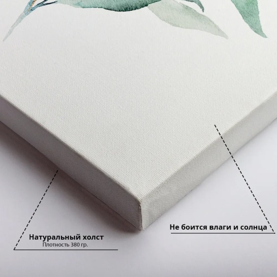 Интерьерная модульная картина "Фантомные цветы", в наборе 3 вертикальные картины, размер каждой 90х60 см, общий размер 90х180 см #4