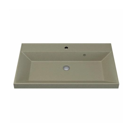 Раковина для ванной кварцевая Uperwood Classic Quartz 80х45х15 см, бежевая матовая, десерт #1