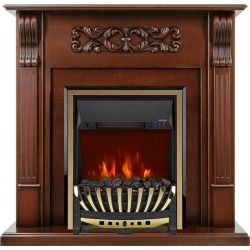 Каминокомплект Venice - Махагон коричневый антик с очагом Aspen Gold