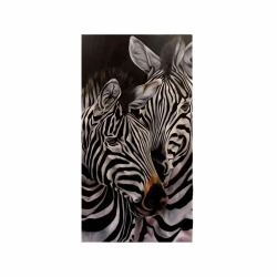 Картина на стену большая на холсте интерьерная "Зебры", размер 80х50 см