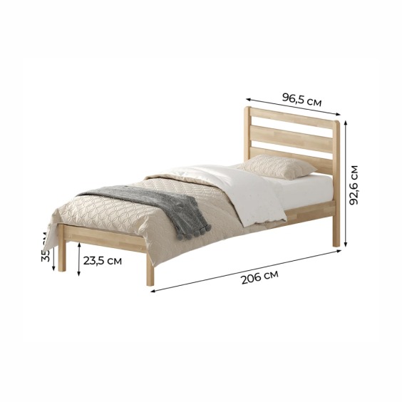 Комплект кровать Лето База 90x200+В3, без обработки #1