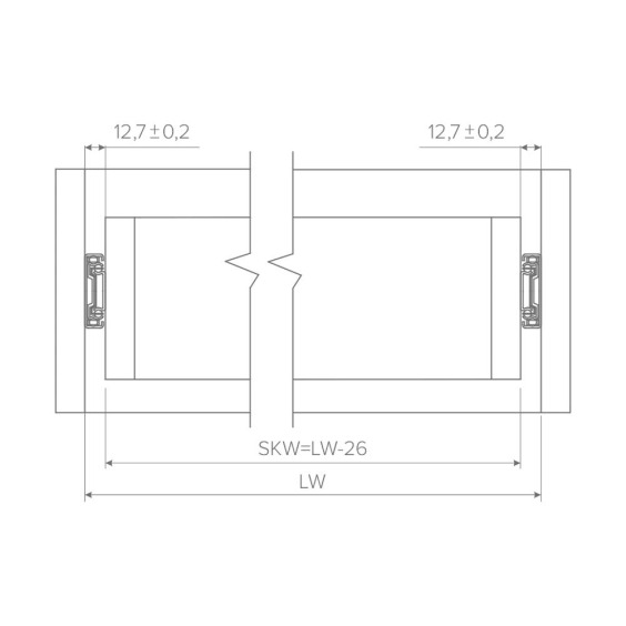 Направляющая шариковая AQ PushSlide H45, 30 кг, L=350 мм (15шт/уп) #3 Направляющая шариковая AQ PushSlide H45, 30 кг, L=350 мм (15шт/уп) #3
